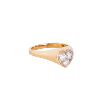 JACOBI JACOBI Ring 'Herz' mit 3 Brillanten zus. ca. 0,65 ct,