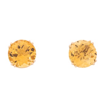 Paar Ohrstecker mit Citrin