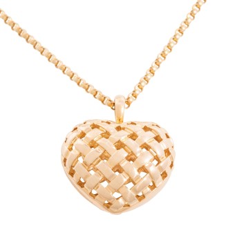TIFFANY & CO heart pendant in braided pattern 