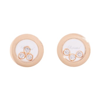 CHOPARD pair of stud earrings 'Happy Diamonds', 