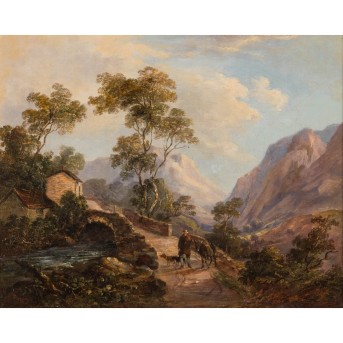 HARVEY, G. wohl GEORGE (Maler 19. Jh.), 'Britische Gebirgslandschaft',