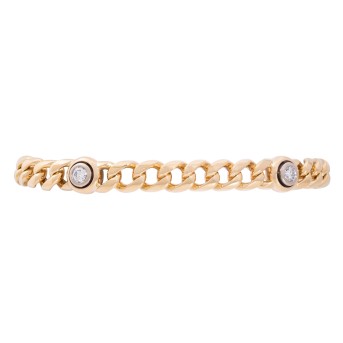 Armored bracelet with 4 diamonds