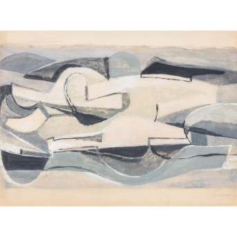 WITTMER, wohl Heinrich (1895-1953), 'Abstrakte Komposition', 1953,