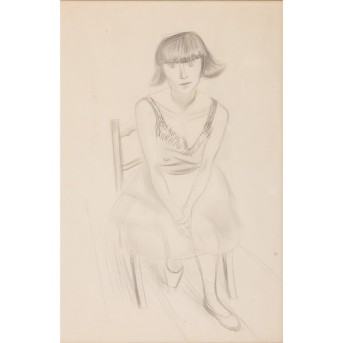 BÖHME, GERD (1899-1978), 'Sitzendes Mädchen',