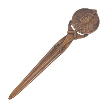 Bronze letter opener 'Daimler', around 1900.