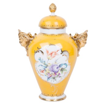 DEUTSCHLAND prunkvolle Deckelvase, um 1900.