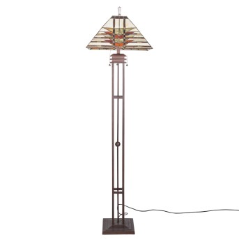 CLAYRE & EEF,  STEHLAMPE  IM TIFFANY-STIL „INDIANISCH“,