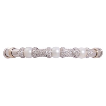 VERDI GIOIELLI bangle with pearls and diamonds