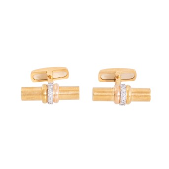 Paar Manschettenknöpfe mit 26 Brillanten