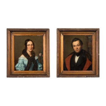 WINTERHALTER, FRANZ XAVER (1805-1873) 'Bildnis der Clara Koebel von Winterhalter und Bildnis des Ignatius Winterhalter'