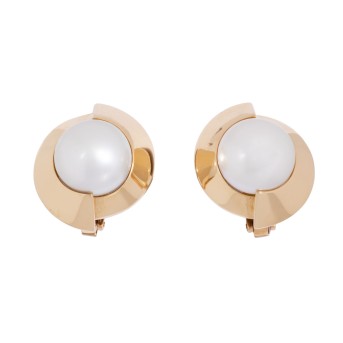 Earrings with South Sea bouton pearls, 