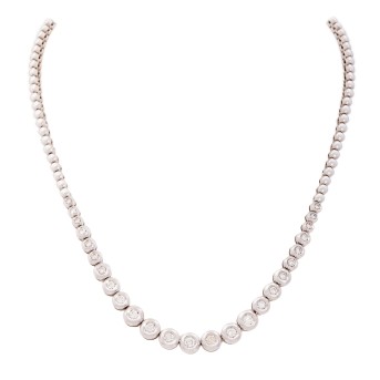 Fine Riever necklace, with 25 brilliant-cut diamonds 
