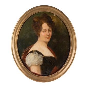 PORTRAITIST DES XIX JAHRHUNDERTS 'Junge Frau im Abendkleid'