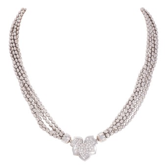 Collier 7-reihig mit Wechselschließe 'Ahornblatt'