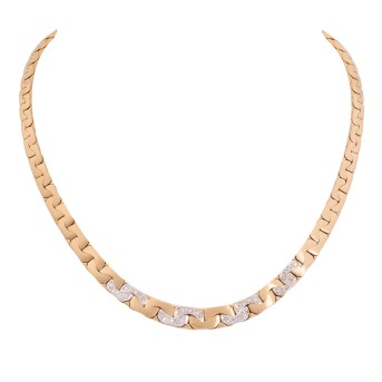 Collier mit 32 Achtkantdiamanten