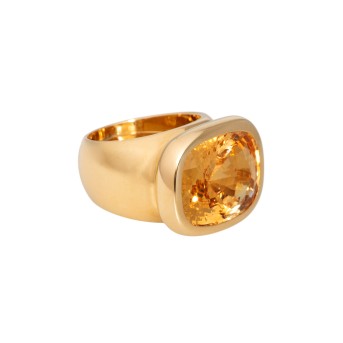 VON HOFEN Ring mit gelbem Saphir ca. 19,29 ct,