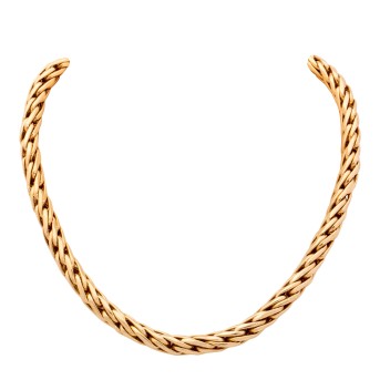 Collier im runden Zopfmuster,