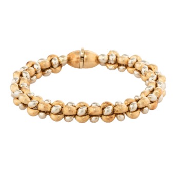 NANIS NANIS Armband aus Ankerkette mit Zwischengliedern im Phantasiedesign,