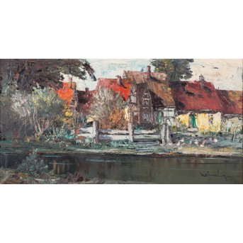 JÄGER, WILLY (1912-1981), 'An der romantischen Straße im Taubertal',
