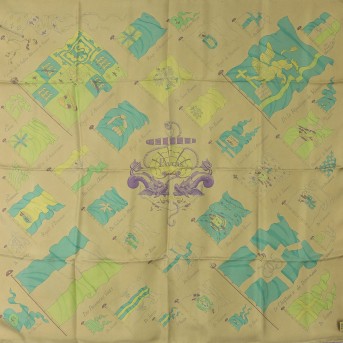 HERMÈS silk carré 'PAVOIS DIP DYE',