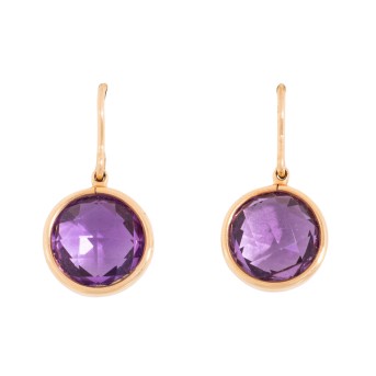 Paar Ohrhänger mit 2 Amethysten