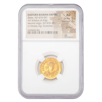 Römisches Kaiserreich/GOLD - Zeno 474-491. Solidus.