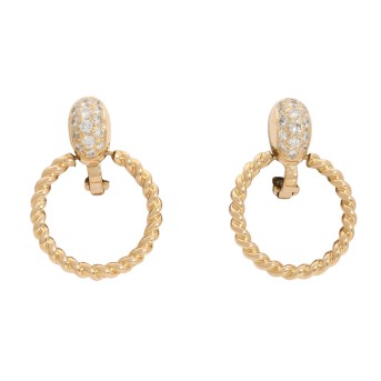 Paar Clipohrstecker mit 32 Brillanten