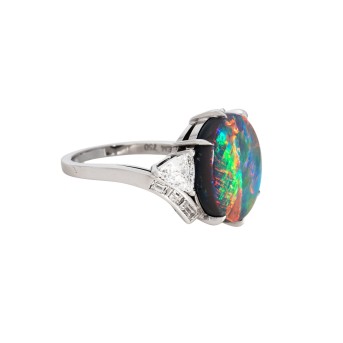 MEISTER ZÜRICH MEISTER ZÜRICH Ring mit außergewöhnlichem schwarzen Opal