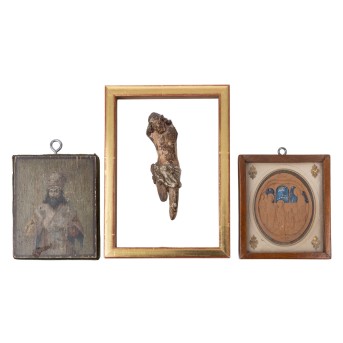 KONVOLUT AUS DREI RELIGIÖSEN OBJEKTEN