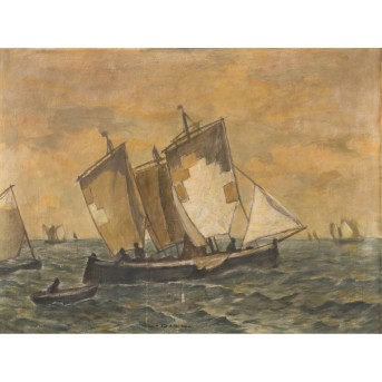 DILL, LUDWIG (1848-1940), 'Fischerboote auf der Adria',