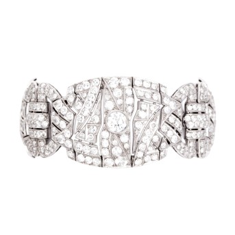 RARITÄT! Art Déco Armband mit Diamanten zus. ca. 23,5 ct,