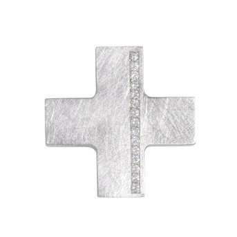 Kreuzanhänger mit 17 Brillanten,