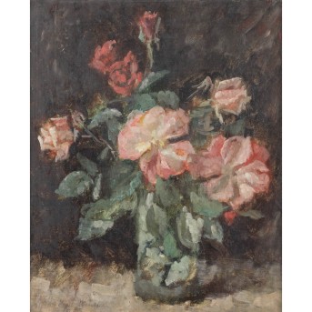 HAGEMANN, OSKAR H. (1888-1985) 'Stillleben mit blühenden Rosen'