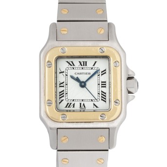 CARTIER Santos Galbee Ref 0902 'Spider Dial' ladies' watch from 1984, box and papers. 
