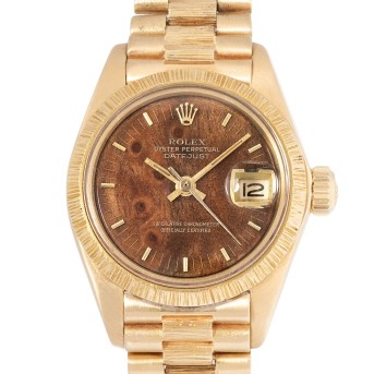 ROLEX Lady-Datejust 'Wood Dial' Ref 6927 ladies' watch from ca. 1982. 