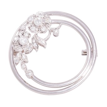 Brosche mit Diamanten