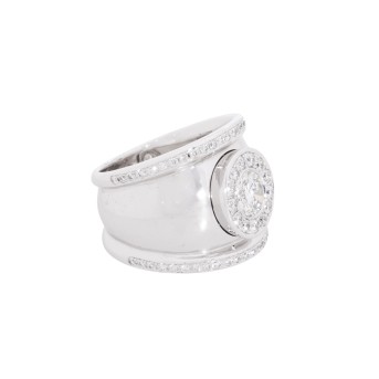Ring mit zentralem Brillanten 0,71 ct,