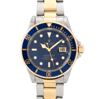 ROLEX Submariner 'Bluesy' Ref 16613 men's watch from ca. 1991.