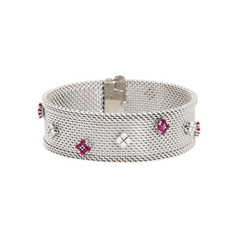 Milanaise bracelet with 20 brilliant-cut diamonds,