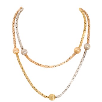 Königskette, geschliffen, 9 Kugeln,