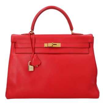 HERMÈS HERMÈS VINTAGE Handtasche 'KELLY BAG 35'.