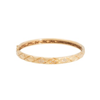 Bangle with 12 octagonal diamonds 