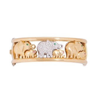 WEMPE WEMPE Armreif  'Elefantenparade' mit Brillanten