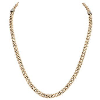 Panzerkette mit Weißgoldquerspangen,