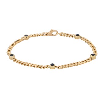 Bracelet with 5 sapphires,