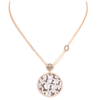 Collier mit Brillanten, zus. ca. 4,4 ct,