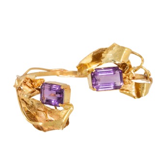 DIX OTTO JAN DIX Unikat Armspange mit 2 Amethysten,