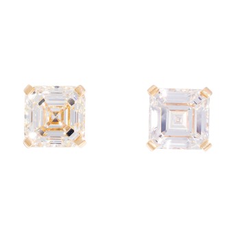 Paar Ohrstecker mit 2 Diamanten im