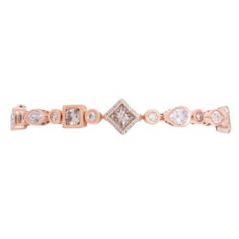 Bracelet with diamonds in various colors 