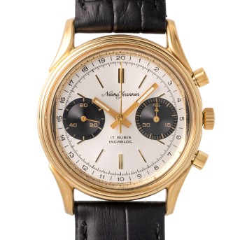 NUMA-JEANNIN Chronograph &quot;Panda&quot; limited edition no. 370/500 men's watch.